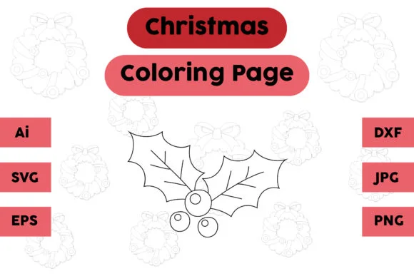 Christmas Coloring Page - Plum 02