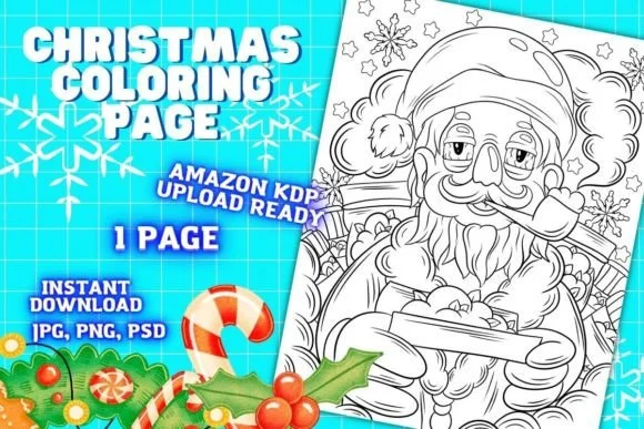 Christmas Coloring Page for Adults #26