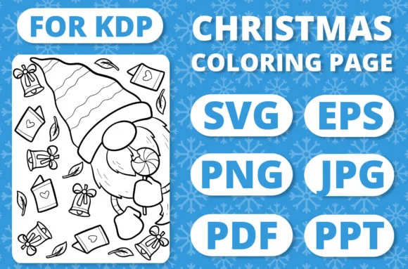 Christmas Gnomes Kids Coloring Page #24