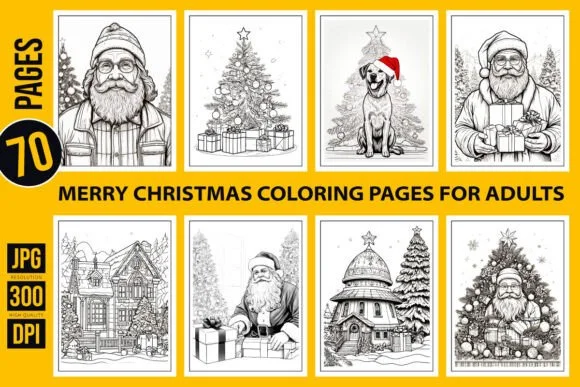 Merry Christmas Coloring Pages for Adult