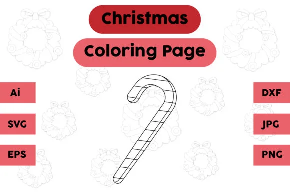 Christmas Coloring Page - Candy 02