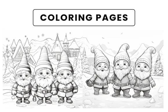 Christmas Dwarfs Coloring Pages