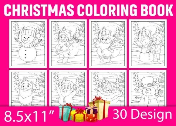 Christmas Coloring Book Pages Volume - 1