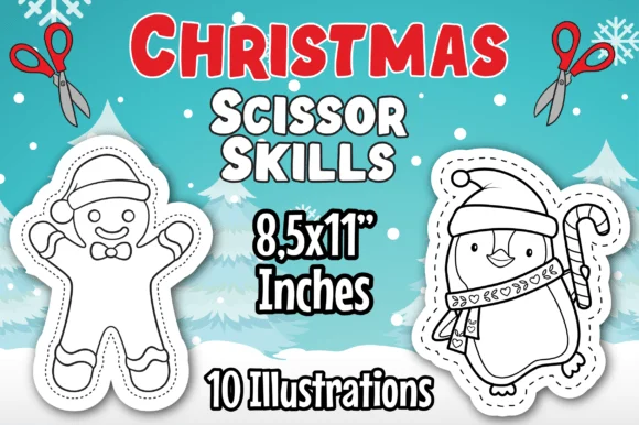 Christmas Scissor Skills Activity Book