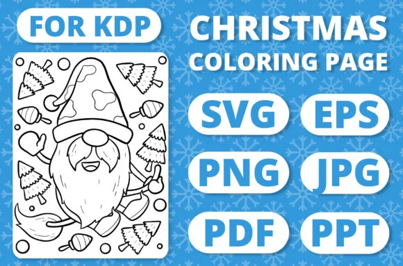 Christmas Gnomes Kids Coloring Page #12