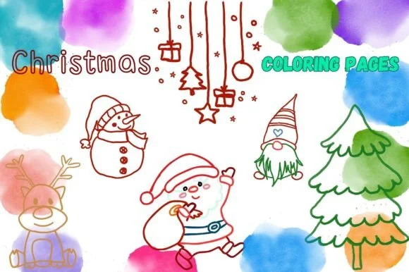 10 Christmas Theme Coloring Pages