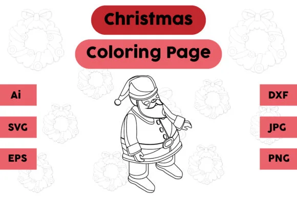 Christmas Coloring Page - Santa Claus 07
