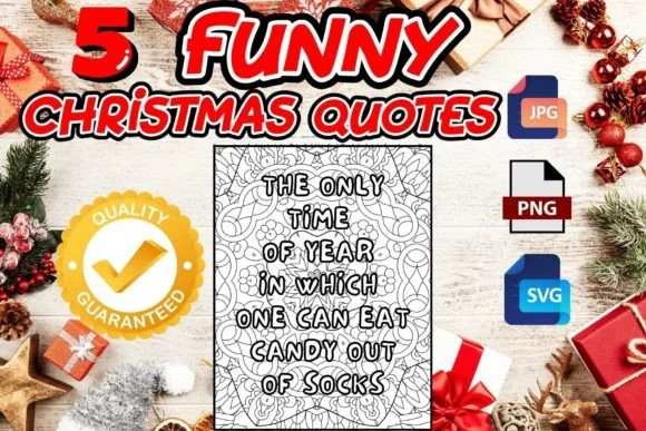 Funny Christmas Quotes Coloring Pages