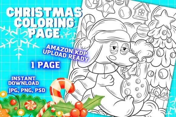 Christmas Coloring Page for Adults #16