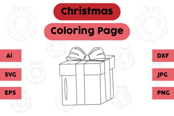 Christmas Coloring Page - Gift 02