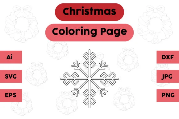 Christmas Coloring Page - Snow 01