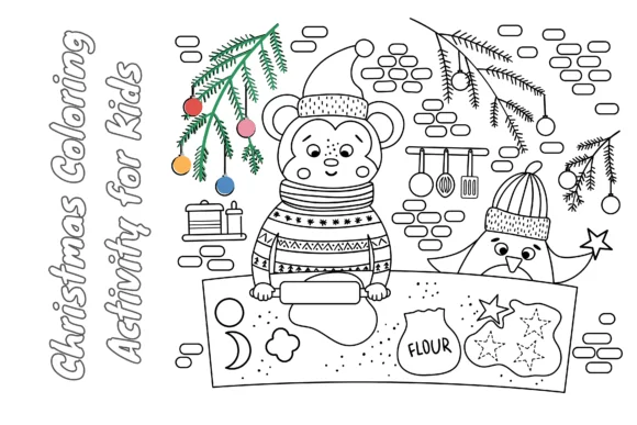 Christmas Coloring Activity for Kids