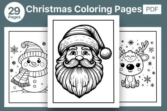 Easy Christmas Coloring Pages for Kids