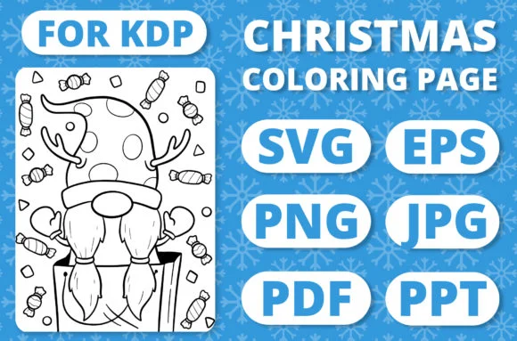 Christmas Gnomes Kids Coloring Page #30