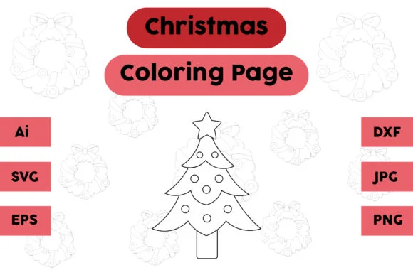 Christmas Coloring Page - Tree 01