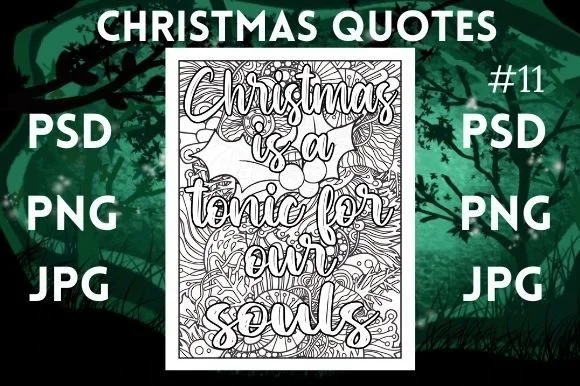 Christmas Quotes Coloring Page