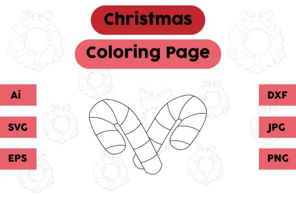 Christmas Coloring Page - Candy 08