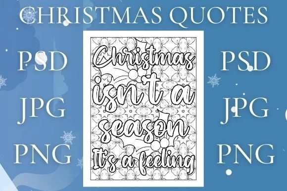 Christmas Quotes Coloring Page