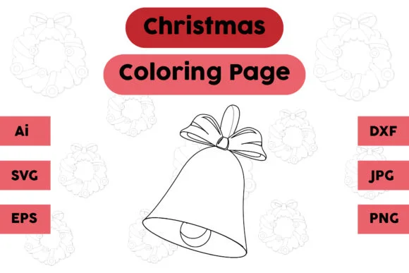 Christmas Coloring Page - Bell 04