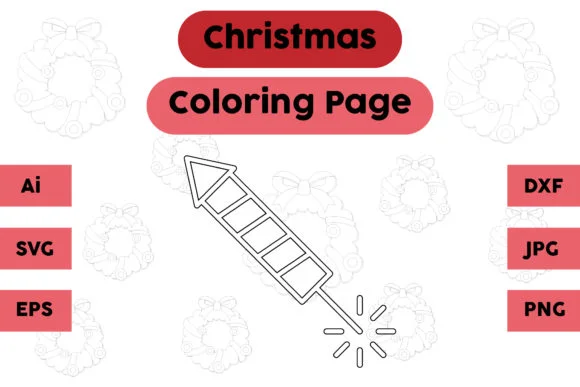 Christmas Coloring Page - Firecracker