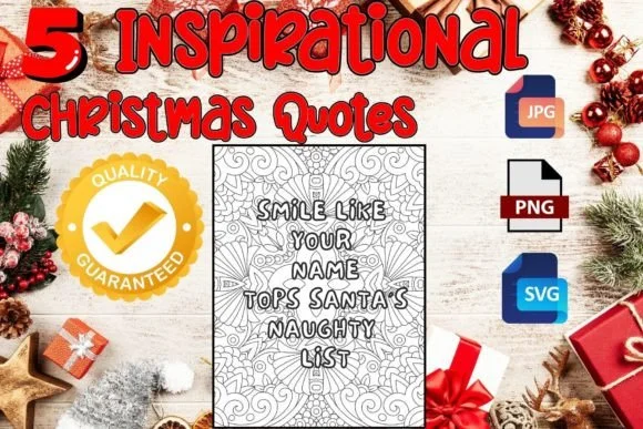 Inspirational Quotes Christmas Coloring