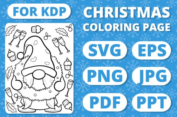 Christmas Gnomes Kids Coloring Page #13