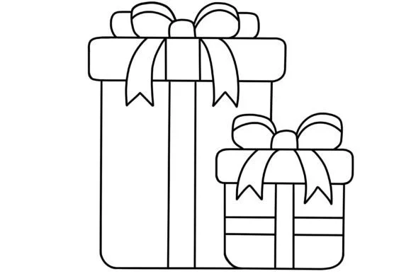 Present Christmas Coloring Pages