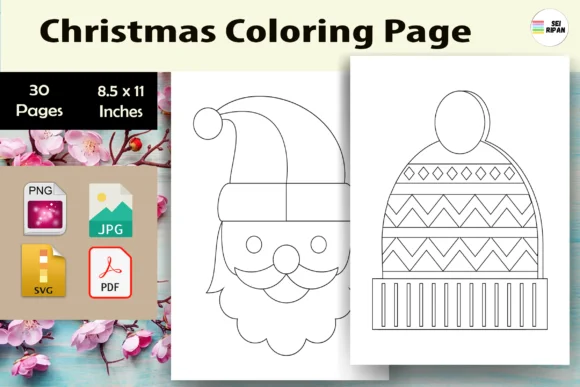 Christmas Coloirng Page Kids 2-KDP