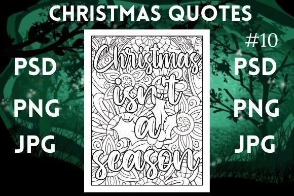 Christmas Quotes Coloring Page