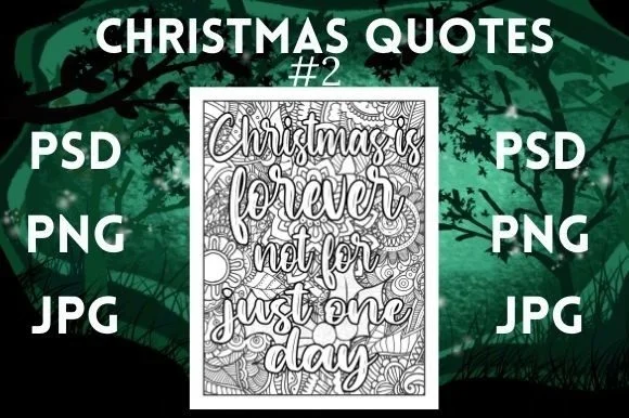 Christmas Quotes Coloring Page