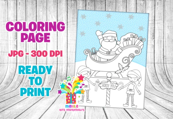 Christmas Santa Coloring Page #14