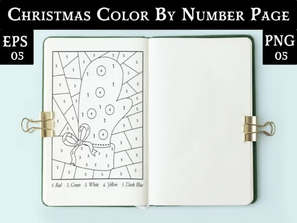 Christmas Color by Number Page for Kids