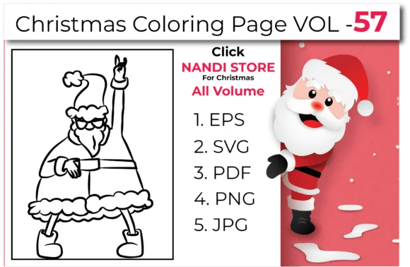 Christmas Coloring Book Pages Vol 57