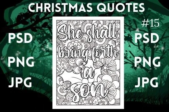 Christmas Quotes Coloring Page