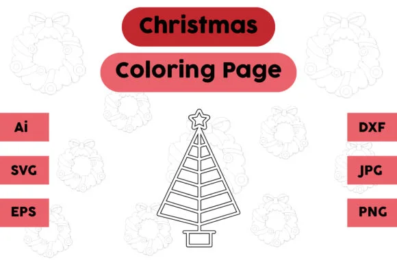Christmas Coloring Page - Tree 06
