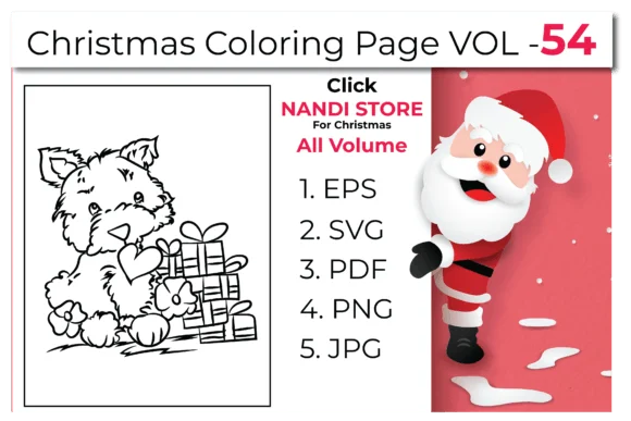 Christmas Coloring Book Pages Vol 54