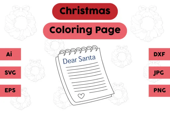 Christmas Coloring Page - Note 01