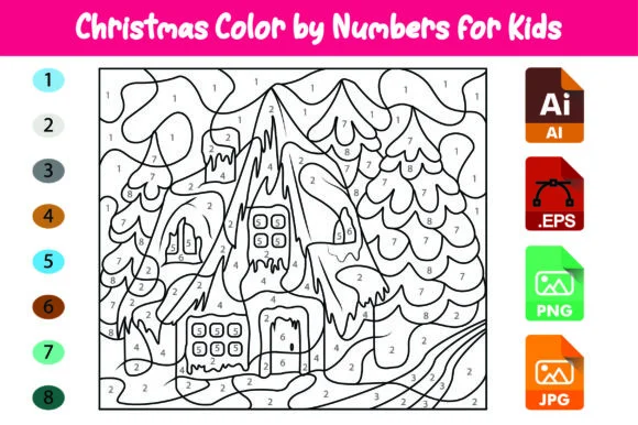 Christmas Color by Numbers for Kids (07)