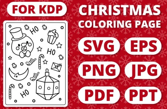 KDP Christmas Coloring Page for Kids #24