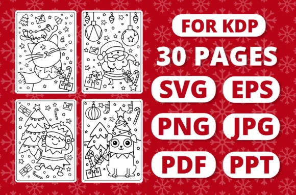 KDP Christmas Coloring Book for Kids #1