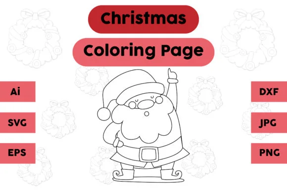 Christmas Coloring Page - Santa Claus 05
