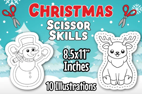 Christmas Scissor Skills Activity Book