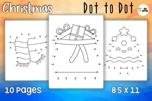 Christmas Dot to Dot Coloring Page 5