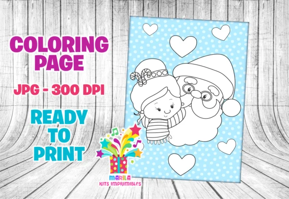 Christmas Santa Coloring Page #5