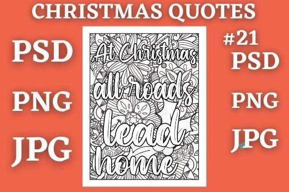 Christmas Quotes Coloring Page