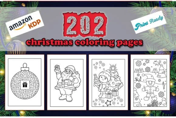 Christmas 202 Kids Coloring Pages-KDP