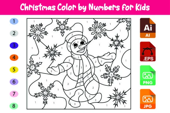 Christmas Color by Numbers for Kids (09)