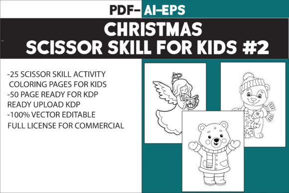 Christmas Scissor Skills Activity Book 2