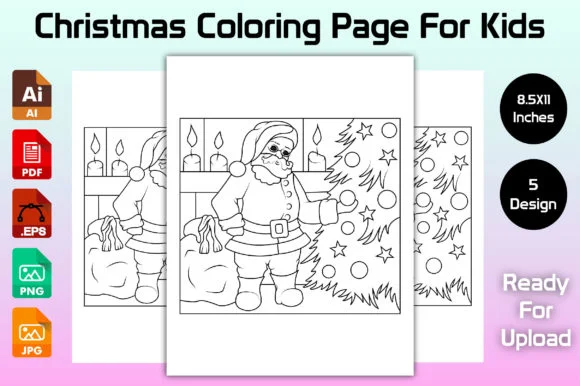Christmas Coloring Page for Kids Vol -02
