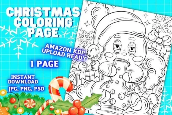 Christmas Coloring Page for Adults #15